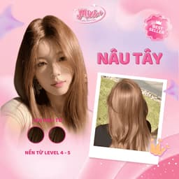 Thuốc nhuộm tóc tại nhà,  Thuốc nhuộm tóc màu NÂU TÂY  không tẩy  |  Cheeng+ 1