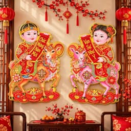 Miếng Dán Cửa Tết 2027 Trang Trí Năm Mới Mang Lại May Mắn Cho Gia Chủ 1
