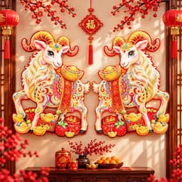 Miếng Dán Cửa Tết 2027 Trang Trí Năm Mới Mang Lại May Mắn Cho Gia Chủ 3