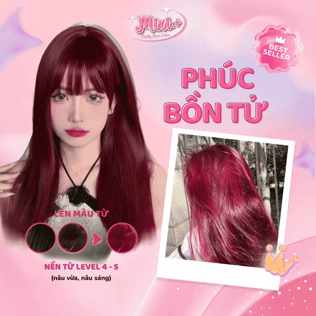 Thuốc nhuộm tóc tại nhà,  Thuốc nhuộm tóc màu PHÚC BỒN TỬ không tẩy |  Cheeng+