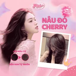 Thuốc nhuộm tóc tại nhà,  Thuốc nhuộm tóc màu NÂU ĐỎ CHERRY không tẩy |  Cheeng+ 1