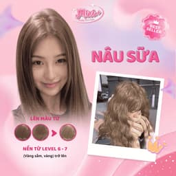 Thuốc nhuộm tóc tại nhà,  Thuốc nhuộm tóc màu NÂU SỮA không tẩy I Cheeng+ 1