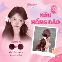 Thuốc nhuộm tóc tại nhà,  Thuốc nhuộm tóc màu NÂU HỒNG ĐÀO không tẩy  |  Cheeng+ 1