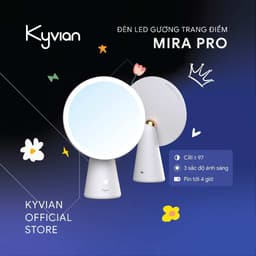 Kyvian Đèn LED gương trang điểm Mira Pro CRI ≥ 97 3 sắc độ ánh sáng pin tối đa 4 giờ | Gương makeup decor by Velix 1