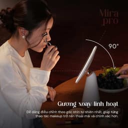 Kyvian Đèn LED gương trang điểm Mira Pro CRI ≥ 97 3 sắc độ ánh sáng pin tối đa 4 giờ | Gương makeup decor by Velix 5