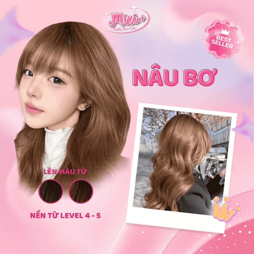 Thuốc nhuộm tóc tại nhà,  Thuốc nhuộm tóc màu NÂU BƠ không tẩy |  Cheeng+
