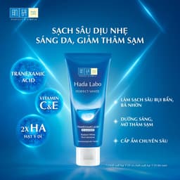 Kem rửa mặt Hada Labo Perfect White Tranexamic Acid Cleanser 80g dưỡng trắng 2