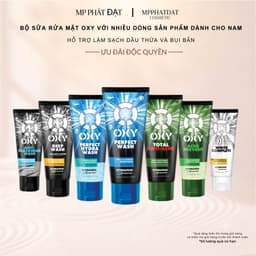 Bộ sữa rửa mặt OXY với nhiều dòng sản phẩm dành cho nam, hỗ trợ làm sạch bụi bẩn, bã nhờn và chăm sóc da hằng ngày 1