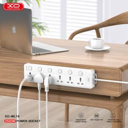 Ổ Cắm Điện XO Việt Nam WL18 – 6 Ổ Cắm Công Tắc Độc Lập, Công Suất 2500W, Dây Dài 2m, Chống Giật An Toàn | XO WL18 3