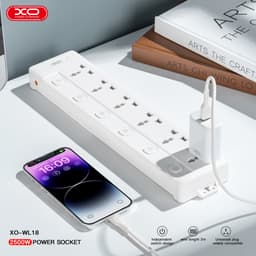 Ổ Cắm Điện XO Việt Nam WL18 – 6 Ổ Cắm Công Tắc Độc Lập, Công Suất 2500W, Dây Dài 2m, Chống Giật An Toàn | XO WL18 5