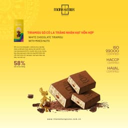 Set Quà Tặng Socola - Combo Tiramisu Nhân Hạt, Nhân Xoài 3 Hộp x 100g | Socola Cao Cấp Mekong Zone 6