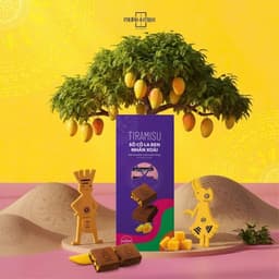Set Quà Tặng Socola - Combo Tiramisu Nhân Hạt, Nhân Xoài 3 Hộp x 100g | Socola Cao Cấp Mekong Zone 4