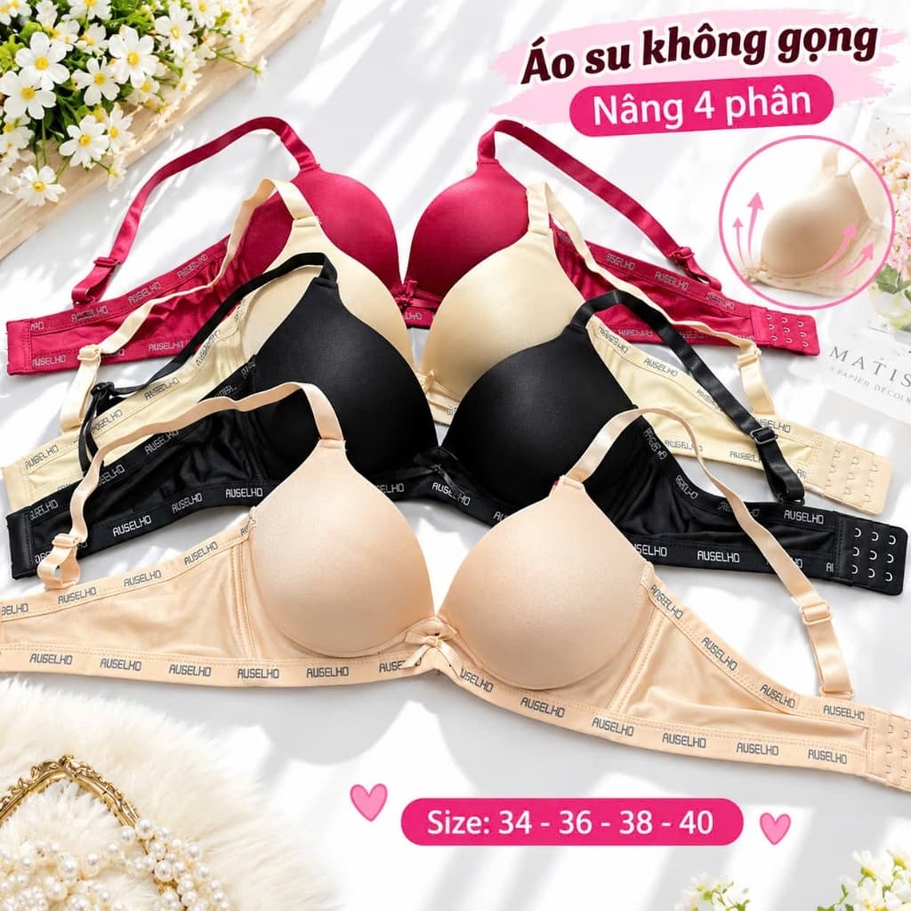 (Hàng xịn)Áo ngực su cao cấp, áo lót su không gọng nâng 4phân chất đẹp bền lắm 