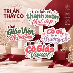 (COMBO 10C)Hashtag THEO YÊU CẦU, HASHTAG Khai Giảng, Ngày Nhà Giáo Việt Nam 20/11, Hashtag Trường Lớp, Thầy Cô 2