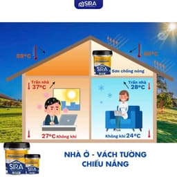 [Chống thấm mái tôn] Sơn chống nóng cách nhiệt SIRA S400 4