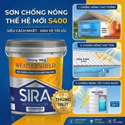 [Chống thấm mái tôn] Sơn chống nóng cách nhiệt SIRA S400 8