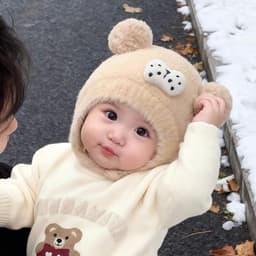 🐻🎀 MŨ LEN LÔNG XÙ TAI GẤU CHO BÉ – XINH XỈU HẾT NẤC 🎀🐻 A3Ti0 2