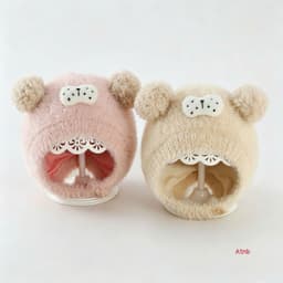 🐻🎀 MŨ LEN LÔNG XÙ TAI GẤU CHO BÉ – XINH XỈU HẾT NẤC 🎀🐻 A3Ti0 5