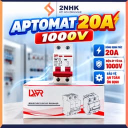 Aptomat DC 1000V 16A, 20A, 25A, 32A, 40A , 63A, 125A, chống sét DC 1000V và cắt sét AC 385V cho điện 220v 2