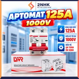 Aptomat DC 1000V 16A, 20A, 25A, 32A, 40A , 63A, 125A, chống sét DC 1000V và cắt sét AC 385V cho điện 220v 4