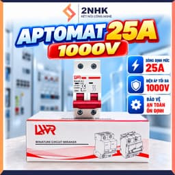 Aptomat DC 1000V 16A, 20A, 25A, 32A, 40A , 63A, 125A, chống sét DC 1000V và cắt sét AC 385V cho điện 220v 3