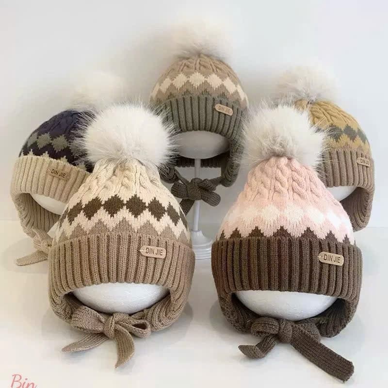 🧸❄️ MŨ LEN CHE TAI CHO BÉ – XINH XẮN HẾT NẤC, ẤM ÁP MÙA ĐÔNG 💕 A2B4