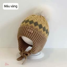 🧸❄️ MŨ LEN CHE TAI CHO BÉ – XINH XẮN HẾT NẤC, ẤM ÁP MÙA ĐÔNG 💕 A2B4 4