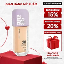 Kem nền bắt sáng Superstay Lumi Matte 30H che phủ siêu nhẹ mặt Maybelline New York 35ml.( mới) 1