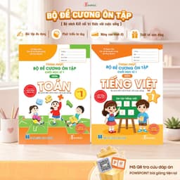 Sách -Combo Bộ Đề Cương Toán ,Tiếng Việt Ôn Tập Cuối Kỳ 1 Lop 1 Kết Nối Tri Thức Có QR Đáp Án 1