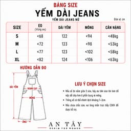 Yếm Quần Jean Nữ AN TÂY Ống Suông Trẻ Trung, Vải Jean Mềm Cao Cấp #8738 Màu Xanh Than 8