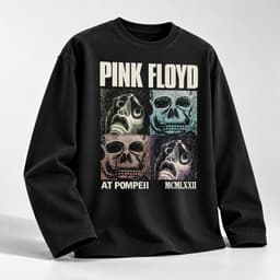 Áo thun dài tay Nam Nữ "Pink Floyd: Live at Pompeii" Áo Long Sleeve Oversize form rộng thoải mái 5
