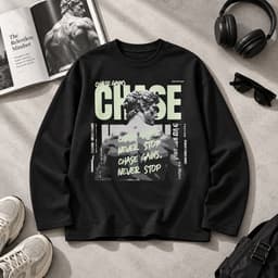 Áo thun dài tay Nam Nữ "Chase Gains Never Stop - Thần Lực Bất Diệt" Áo Long Sleeve Oversize form rộng thoải mái 4