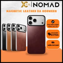 [Có iP18] Ốp NOMAD Magnetic Leather Da Horween Cao Cấp Chống Sốc – Chính Hãng cho iP 18 | 17 Pro Max 1