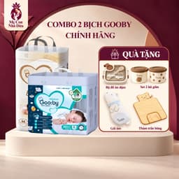 [ Kèm quà ] Combo 2 bịch Tã/bỉm ngày hoặc đêm chính hãng Gooby siêu mỏng, thấm hút, đủ size cho bé 1