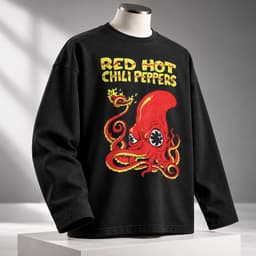 Áo thun dài tay Nam Nữ " Red Hot Chili Peppers" Áo Long Sleeve Oversize form rộng thoải mái 7