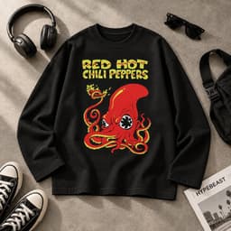 Áo thun dài tay Nam Nữ " Red Hot Chili Peppers" Áo Long Sleeve Oversize form rộng thoải mái 5