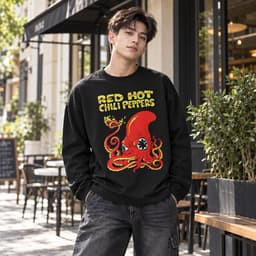 Áo thun dài tay Nam Nữ " Red Hot Chili Peppers" Áo Long Sleeve Oversize form rộng thoải mái 2