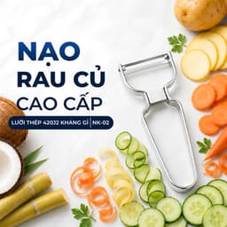 Nạo rau củ quả hai lưỡi cao cấp thép kháng gỉ thương hiệu 1