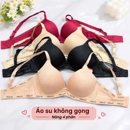 (Hàng loại đẹp)Áo ngực nữ không gọng Su đúc nâng ngực tạo khe tự nhiên,áo lót mặc áo dài áo lót su nâng 4p 4