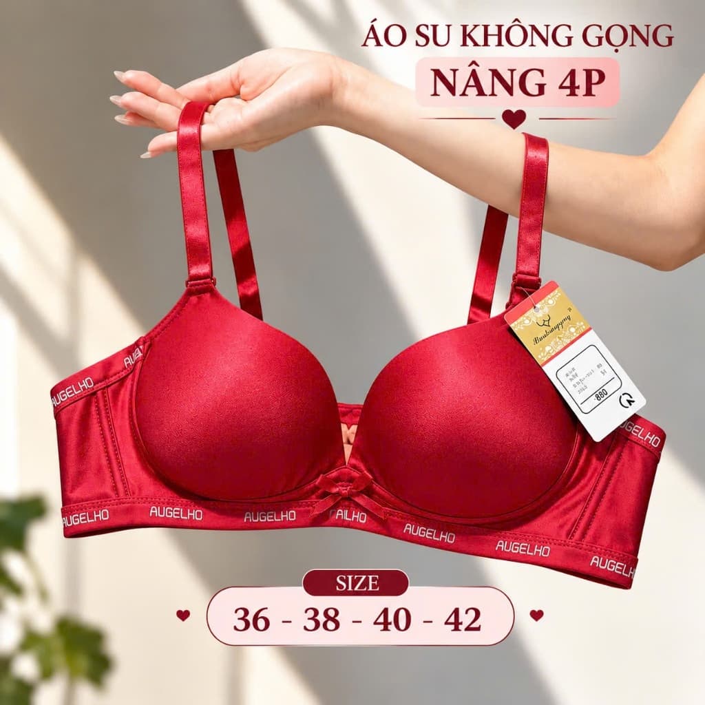 (Hàng loại đẹp)Áo ngực nữ không gọng Su đúc nâng ngực tạo khe tự nhiên,áo lót mặc áo dài áo lót su nâng 4p