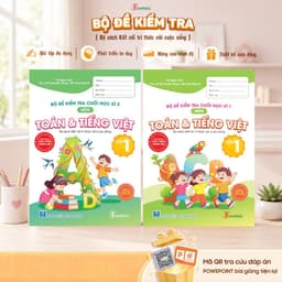 Sách - Combo Bộ Đề Kiểm Tra Toán ,Tiếng Việt Cuối Học Kỳ 1 và Kỳ 2 Lop 1 Kết Nối Tri Thức Có Đáp Án QR 1