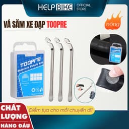 Bộ Vá Săm Xe Đạp TOOPRE 8 miếng dán + Bẩy Lốp Thép (KHÔNG DÍNH ĐỀN TIỀN) 8 miếng dán, dụng cụ vá lốp 1