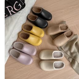 Sục bông siêu nhẹ chống thấm nước, dép lót lông, sục đế bệt basic cho nam và nữ chống trơn trượt 9