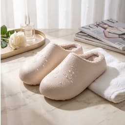 Sục bông siêu nhẹ chống thấm nước, dép lót lông, sục đế bệt basic cho nam và nữ chống trơn trượt 7