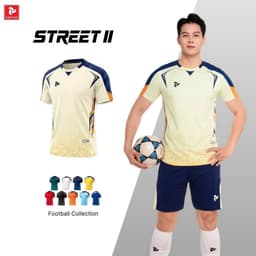 [Chính hãng JustPlay] [Nhận in tên số ]Quần Áo Bóng Đá, Đồ Đá Banh Street II Xanh lông công Vải thun lạnh cao cấp 5