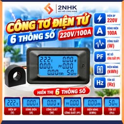 Công tơ điện tử thông số 100A 20A có đèn nền và reset - đồng hồ đo điện cảnh báo công suất - kiểm soát số điện gia đình 1