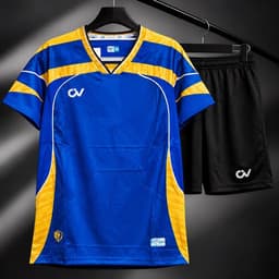 [Chính hãng CV Sport] [Nhận in tên số theo yêu cầu] Quần Áo Bóng Đá CV Bolt Xanh Dương vải C-Airmaxx siêu nhẹ Cao Cấp 5