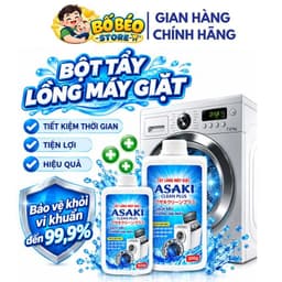 Bột Tẩy Lồng Máy Giặt Asaki 300Gr - Diệt Khuẩn, Tẩy Sạch Chất Cặn, Mảng Bám, Ẩm Mốc Hiệu Quả 1