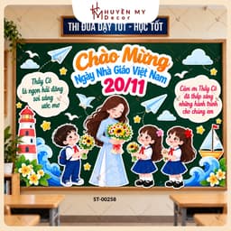 Set Sticker Dán Tường, Dán Bảng Trang Trí  20/11 - Decor Cửa Hàng, Lớp Học, Quán cafe, Spa, Nai, Mi - Huyền My Decor 1