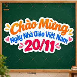 Set Sticker Dán Tường, Dán Bảng Trang Trí  20/11 - Decor Cửa Hàng, Lớp Học, Quán cafe, Spa, Nai, Mi - Huyền My Decor 9